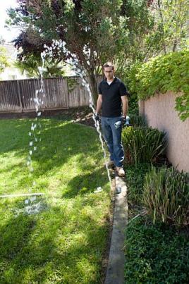Greg was called to fix a broken sprinkler